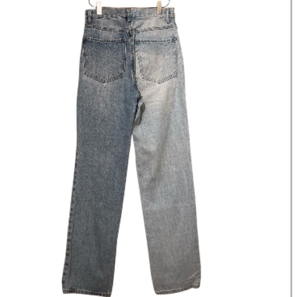 Pacsun Two Tone Denim High Waisted Straight Leg Dad Jeans - Picture 4 of 12